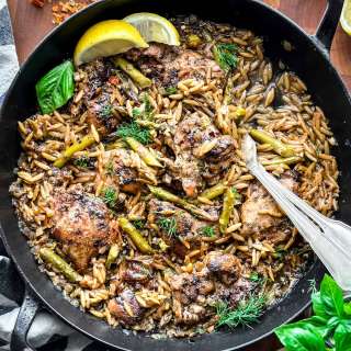 Za'atar Lemon Chicken Orzo