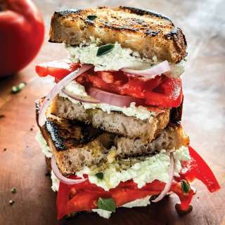 Greek Tomato Sandwich With Feta