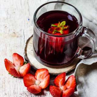 Hibiscus Tea with Dried Flowers