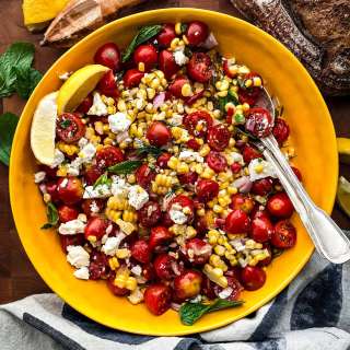 Roasted Corn Tomato Salad