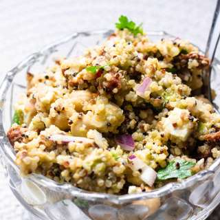 Quinoa Salad with Sun Dried Tomatoes and Feta Cheese