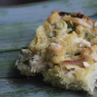 Pispili (Albanian Cornbread with Leeks and Feta)
