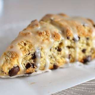 Glazed Chocolate Chip Scones