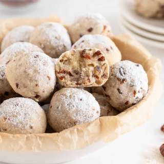 Buttery Pecan Snowball Cookies