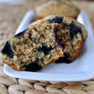 Healthy Banana Blueberry Muffins