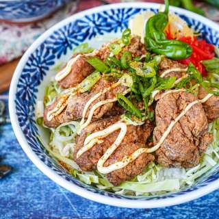 Karaage Don (Japanese Fried Chicken Bowl)