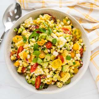 Fresh Corn and Tomato Salad with Avocado