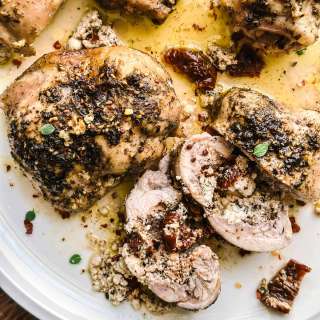 Feta Stuffed Chicken Thighs