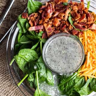 Spinach Salad with Bacon and Poppy Seed Dressing