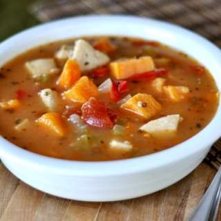 Spicy {Or Not} Chicken and Sweet Potato Soup