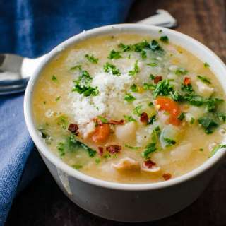 Leftover Turkey Bean Soup with Kale