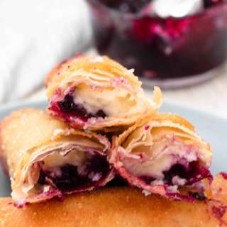 Blueberry Cheesecake Egg Rolls