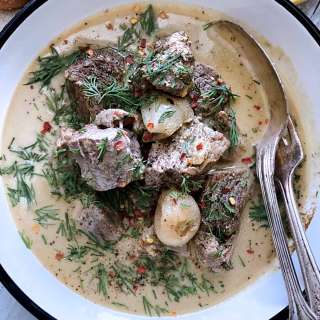 Greek Lamb Stew Avgolemono