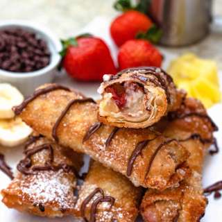 Banana Split Egg Rolls