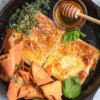 Fried Feta with Phyllo Dough and Honey