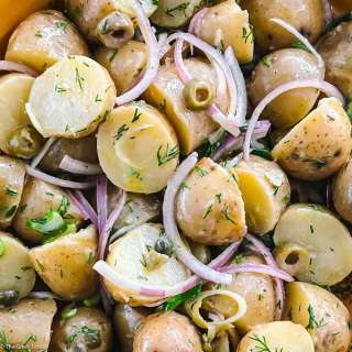 Greek Potato Salad-Patatosalata
