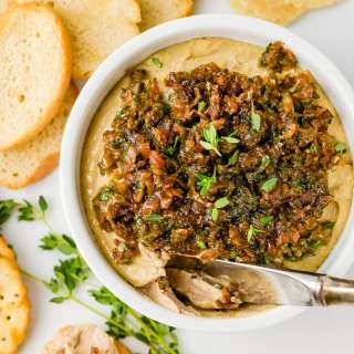 Chicken Liver Mousse with Caramelized Onions