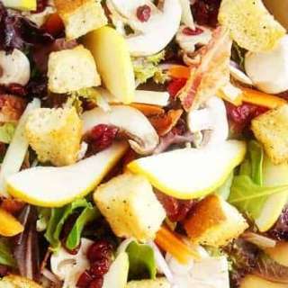 Gourmet Green Salad with Homemade Red Wine Vinaigrette