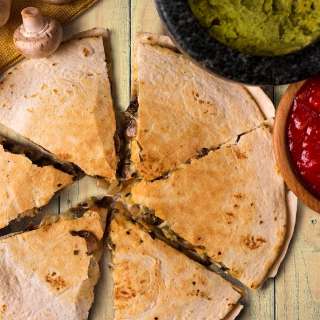 Garlic Mushroom Quesadillas