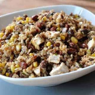 Southwest Rice and Bean Salad with Sweet and Spicy Dressing
