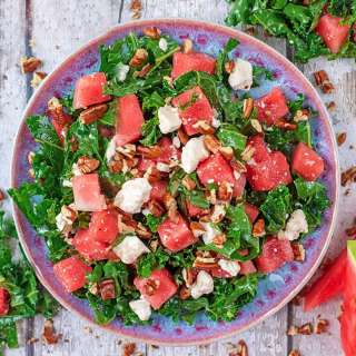 Kale, Feta and Watermelon Salad