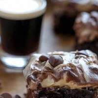 Espresso Fudge Brownies with Mocha Swirl Cookie Dough