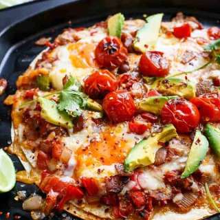 Huevos Rancheros Tortizza (Tortilla Pizza)