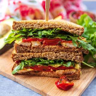 Halloumi and Roasted Pepper Sandwich