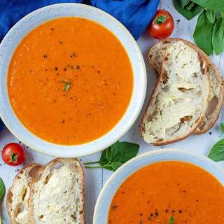 Roasted Red Pepper and Tomato Soup