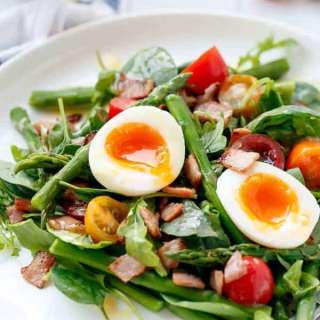BLT Breakfast Salad with Honey Mustard Dressing