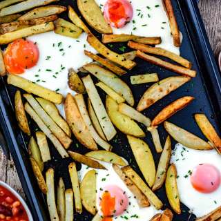 Oven Egg and Chips