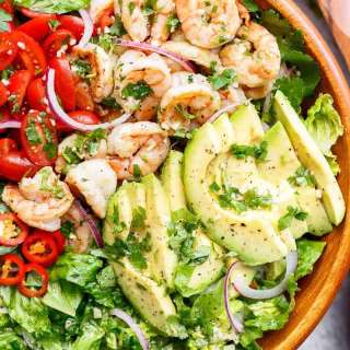 Shrimp Guacamole Salad