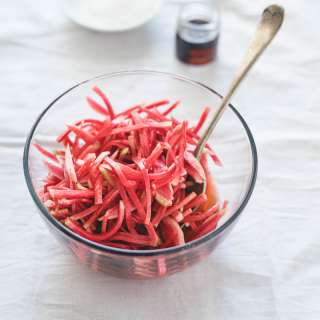 Three-Ingredient Quick Pickled Watermelon Radish (糖醋红心萝卜)