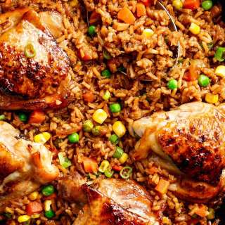 One Pan Asian Chicken & Rice