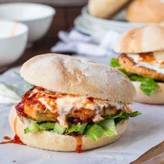 Sour Cream and Sweet Chilli Chicken Burgers