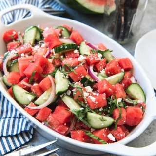 Watermelon Basil Feta Salad