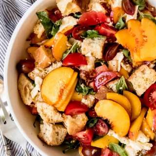 Peach Panzanella Salad
