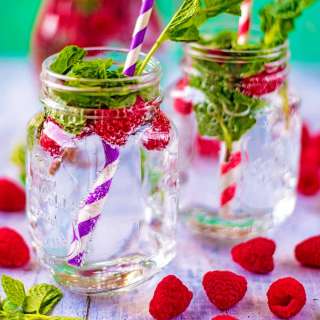 Raspberry and Mint Water