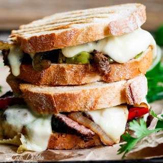 Steak Fajita Grilled Cheese