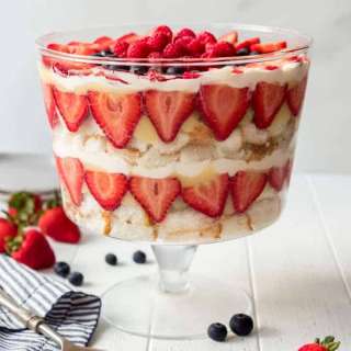 Red White and Blue Berry Trifle