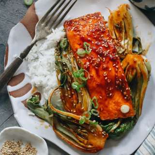 Sweet and Sour Salmon with Bok Choy