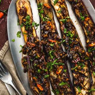 Grilled Eggplant with Yu Xiang Sauce (鱼香烤茄子)