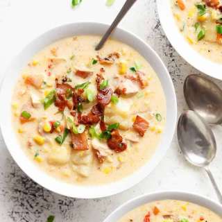 Chicken Bacon Corn Chowder (Slow Cooker or Instant Pot)