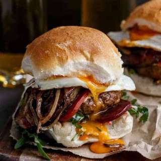 Drunken Aussie Beef Burgers