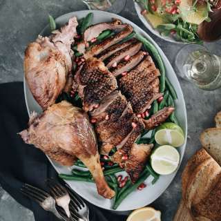 Slow Roast Goose With Black Currant Sauce