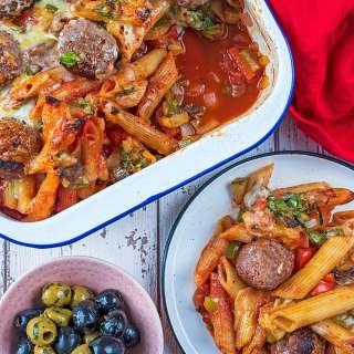 Meatball Pasta Bake