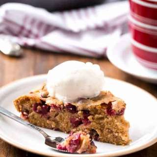 Boozy Cranberry Cobbler Cake