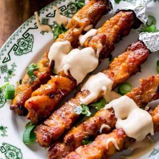 Skinny Satay Turkey Skewers