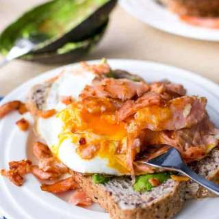Crispy Smoked Salmon and Fried Egg Stack