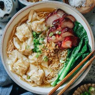 Wonton Char Siu Noodle Soup (叉烧云吞面)